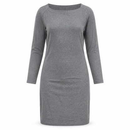 Gap Women's Grey Midi Sheath Dress, Size M, Long Sleeve