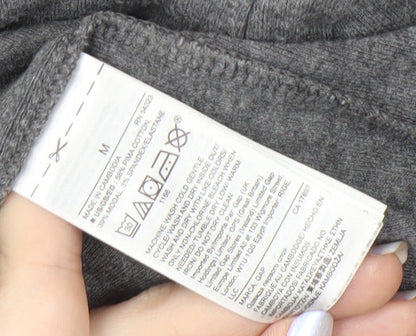 GAP Women's Grey Midi Sheath Dress, Size M, Long Sleeve