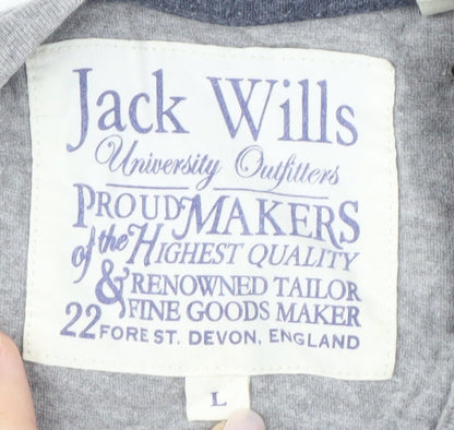 Jack Wills Men’s Grey Graphic Logo T-Shirt L
