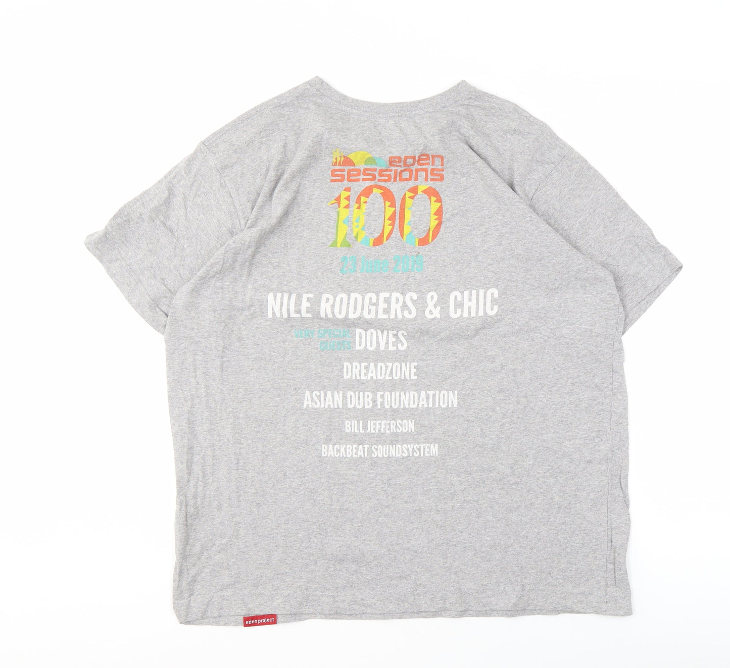Eden Project Men's XL Grey Music Graphic T-Shirt