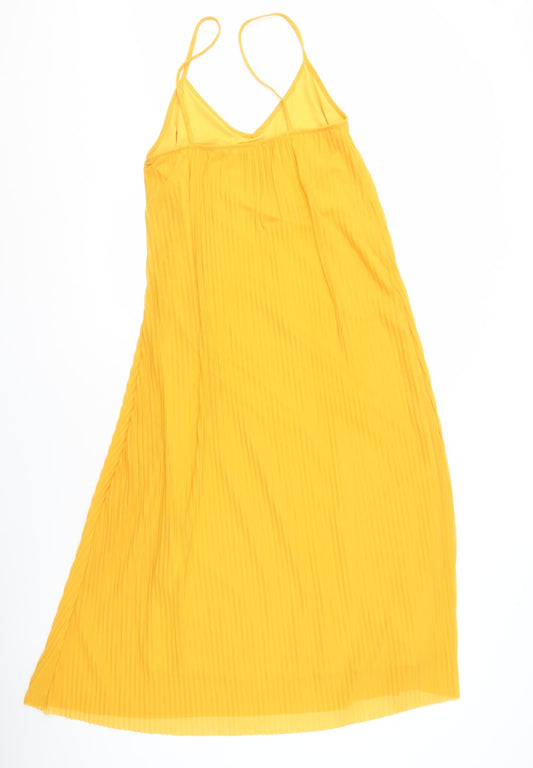 Zara Women's Yellow Sleeveless Strappy Dress