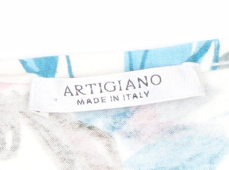 Womens UK Size 16 Artigiano Multicoloured Wrap Blouse