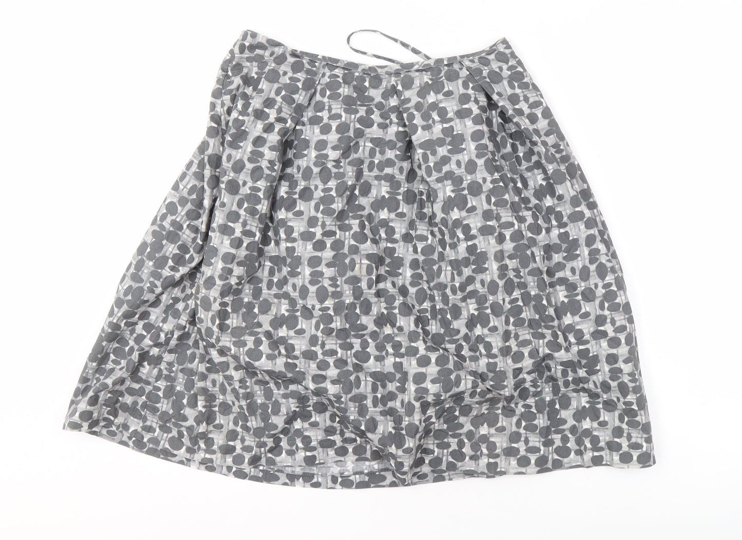 COS Women's Grey Geometric Button Skirt Size 12