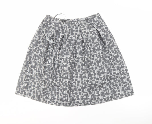 COS Women's Grey Geometric Button Skirt Size 12