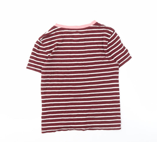 Jack Wills Women's Striped T-Shirt UK 8 Multicoloured