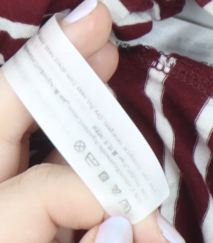 Jack Wills Women's Striped T-Shirt UK 8 Multicoloured