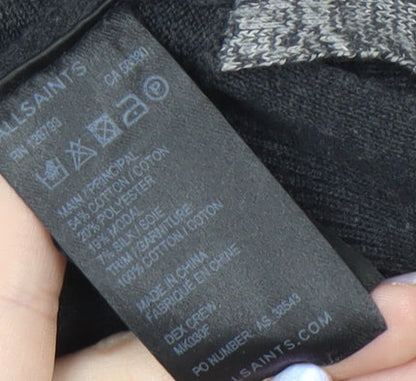 AllSaints Men's Black Crew Neck Pullover Jumper Size L