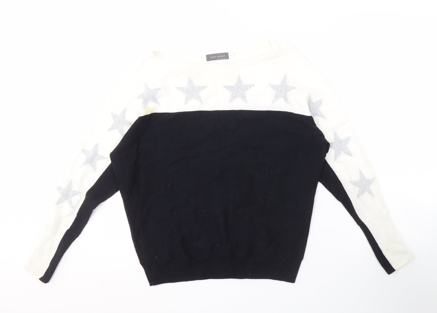 Womens UK Size XS Mint Velvet Black Pullover Jumper