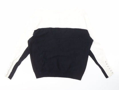 Womens UK Size XS Mint Velvet Black Pullover Jumper