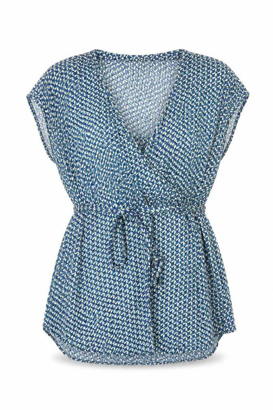 JoJo Maman Bébé Blue Wrap Blouse, Women’s M