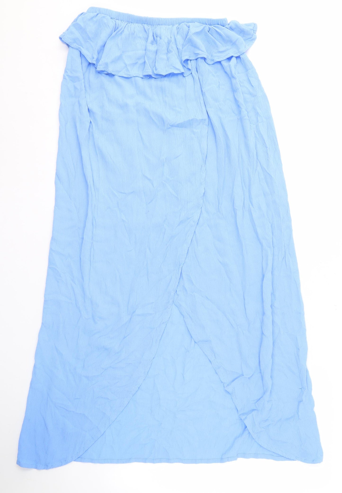 New Look Blue Women's Wrap Skirt, Size M, 100% Viscose