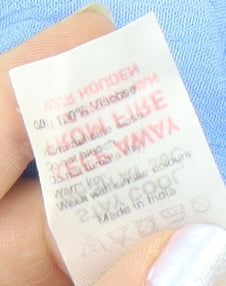 New Look Blue Women's Wrap Skirt, Size M, 100% Viscose