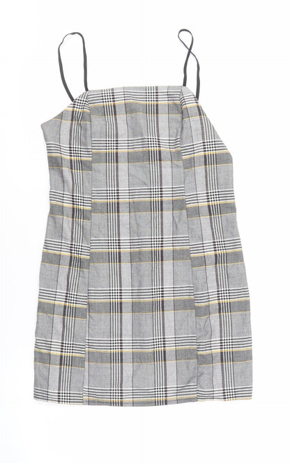 Urban Outfitters Women's Grey Check Slip Dress S