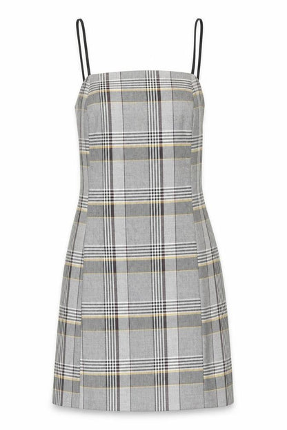 Urban Outfitters Women's Grey Check Slip Dress S