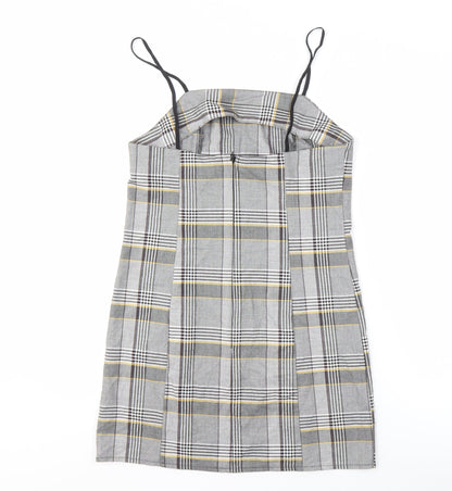 Urban Outfitters Women's Grey Check Slip Dress S