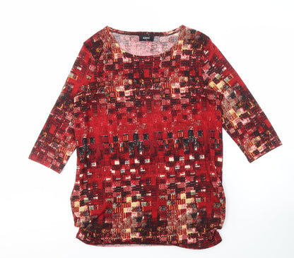 Klass Women's Multicoloured Geometric Pullover, M