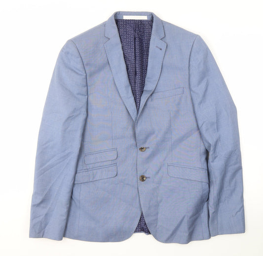 Mens UK Size 38 Burton Regular Blue Suit Jacket