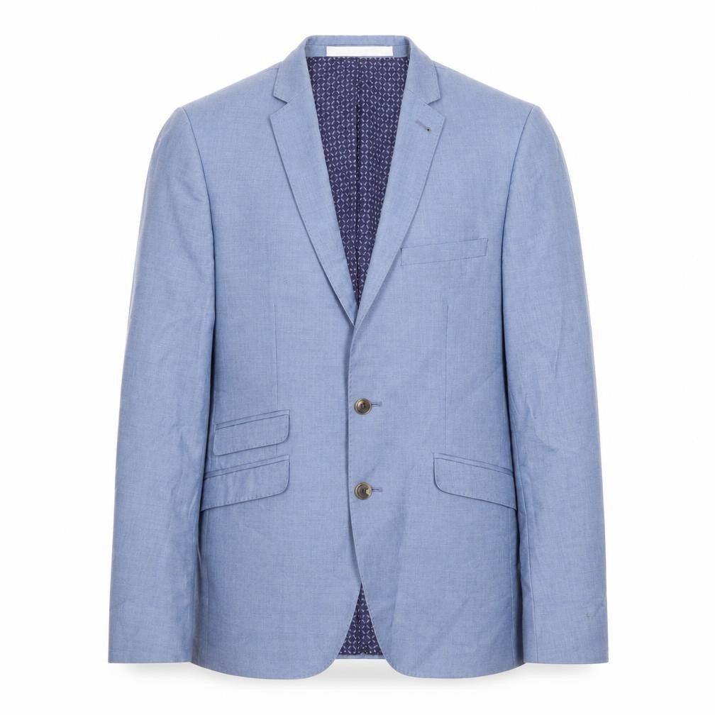 Front view of Burton Menswear London Blue Blazer Men 38 Slim Fit