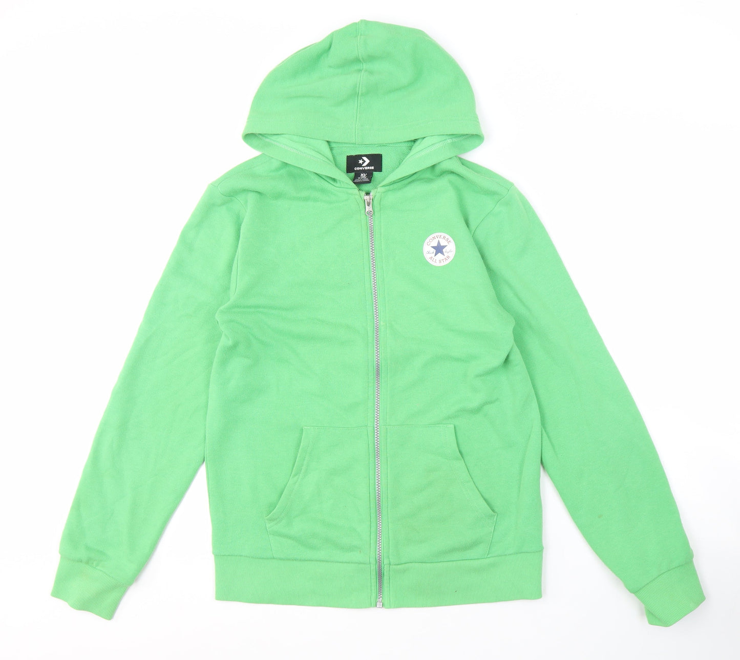 Teens UK Size XL Converse Green Full Zip Hoodie