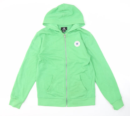 Teens UK Size XL Converse Green Full Zip Hoodie