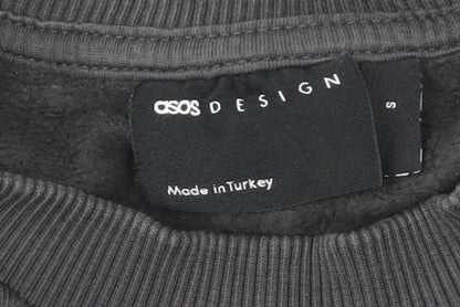 Mens UK Size S ASOS DESIGN Black Pullover Sweatshirt