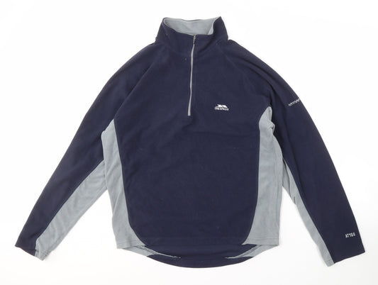 Trespass Men's Blue Fleece Sweatshirt, 1/2 Zip, M
