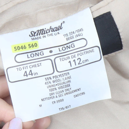 Mens UK Size 44 St Michael Regular Beige Suit Jacket