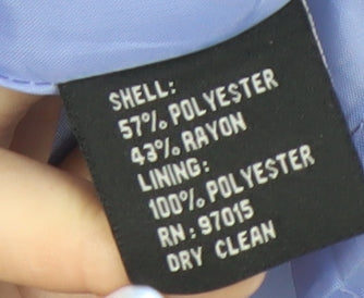 Signature Blue Suit Top, Women's 14, Lined, Short Sleeve