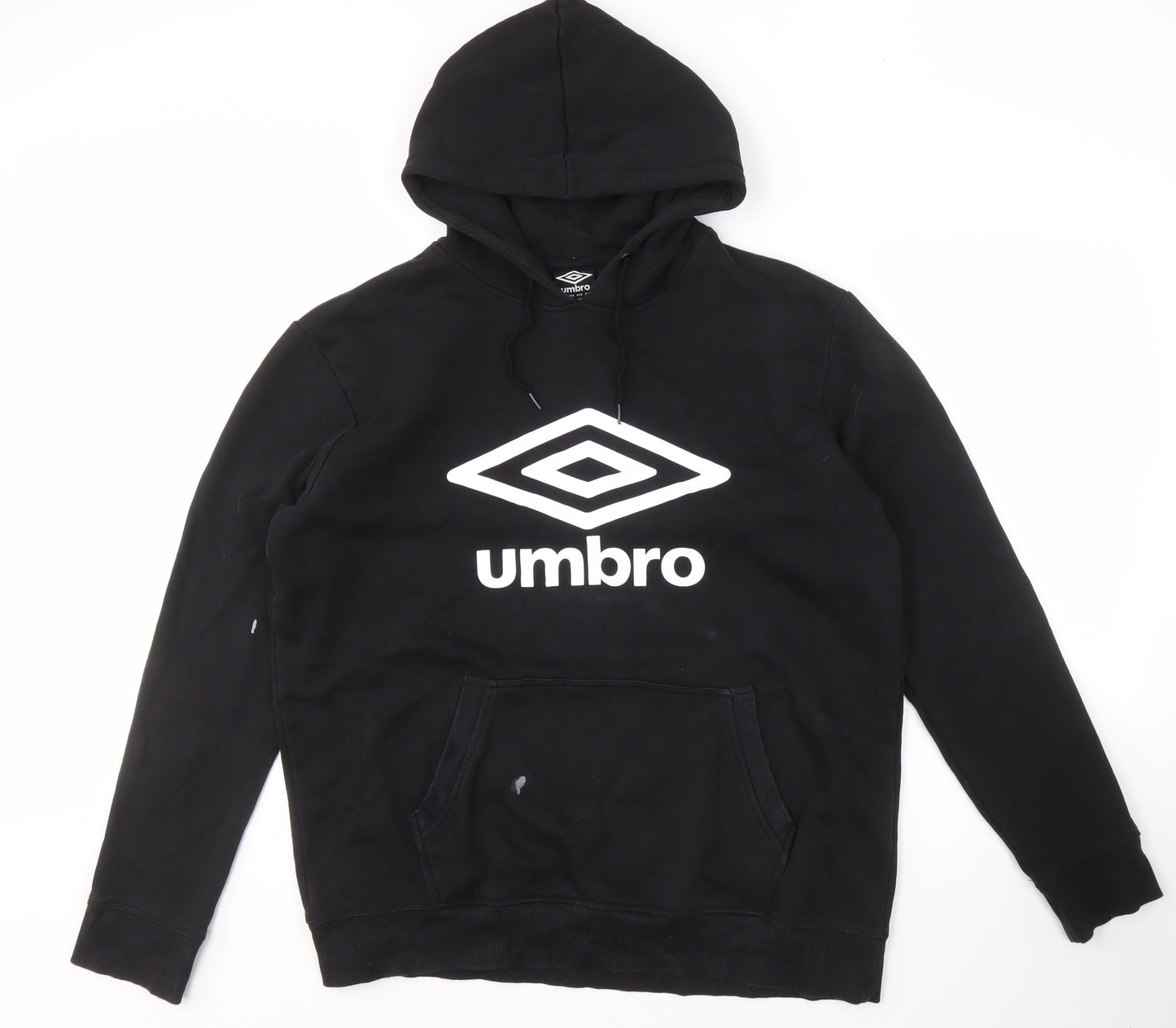 Umbro Men's XL Black Pullover Hoodie - Logo Accent