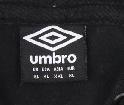 Umbro Men's XL Black Pullover Hoodie - Logo Accent