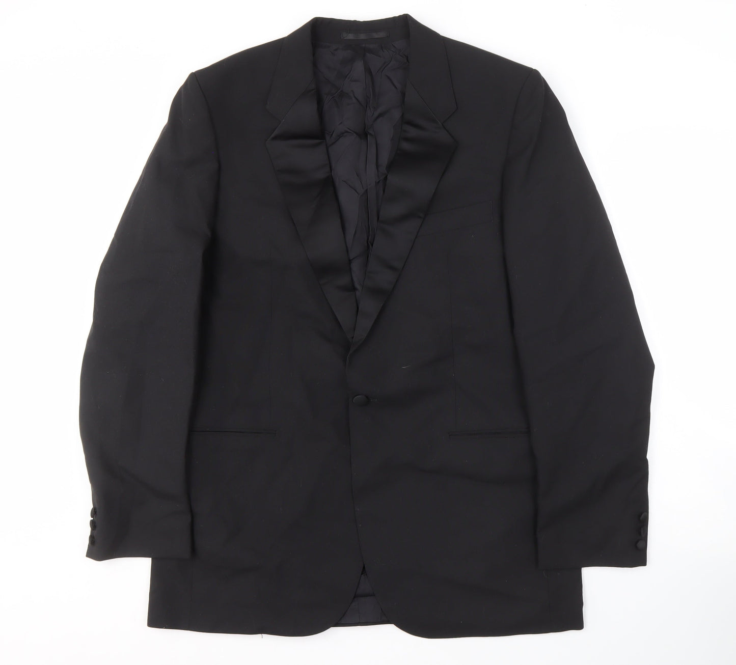 St Michael Men's Black Long Blazer Jacket 42