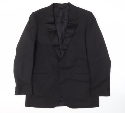St Michael Men's Black Long Blazer Jacket 42
