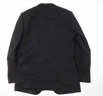 St Michael Men's Black Long Blazer Jacket 42