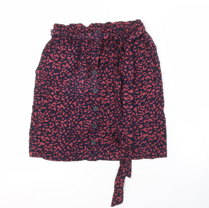Oasis Women's Multicoloured Animal Print Skirt Size 8