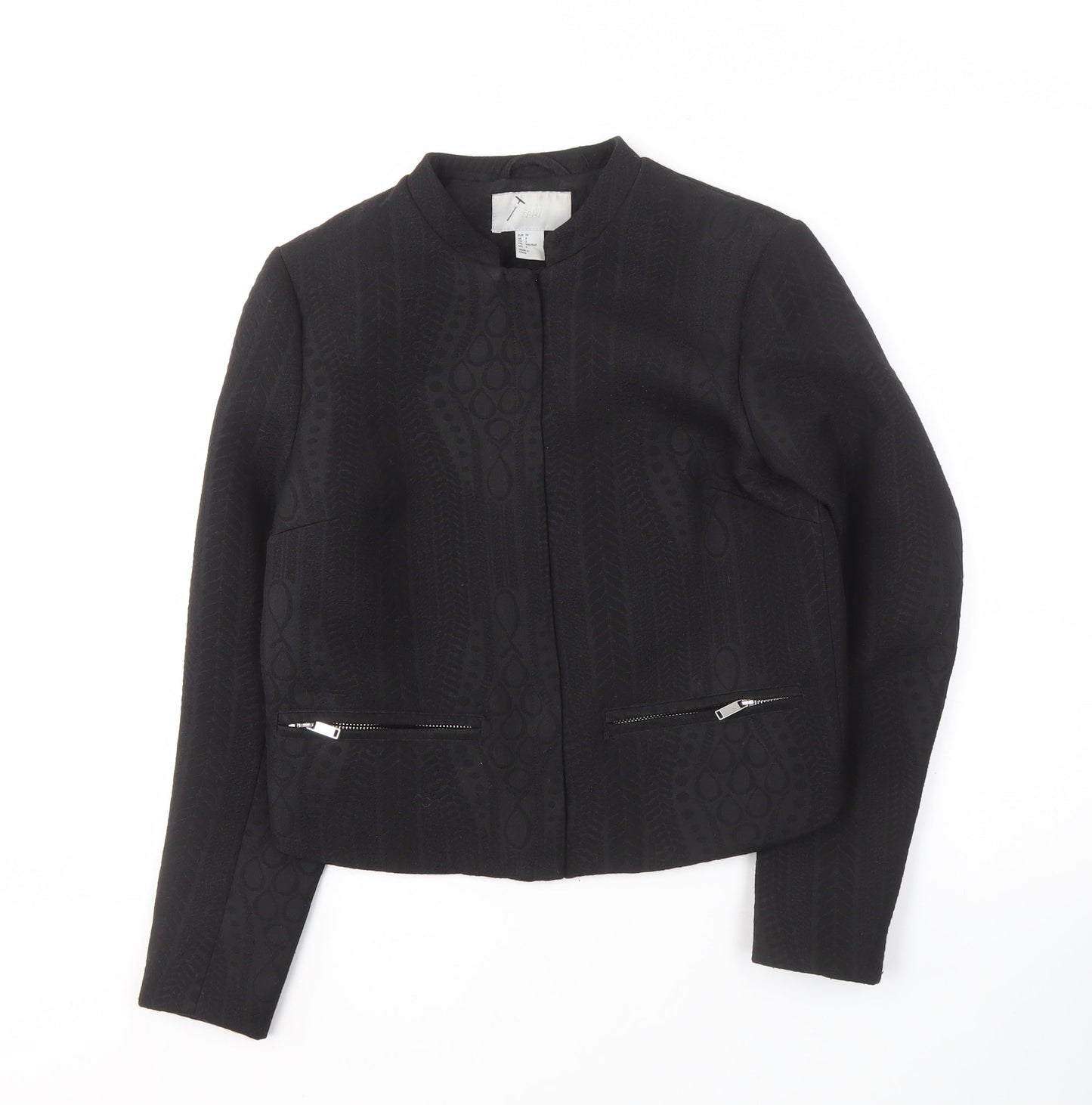 Womens UK Size 8 H&M Black Basic Jacket