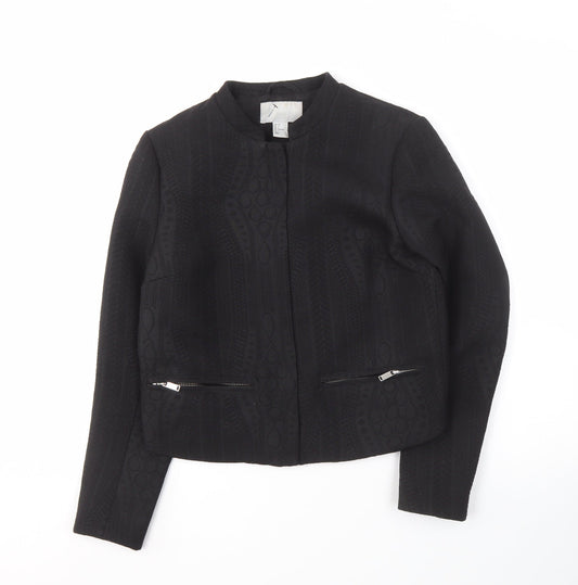 Womens UK Size 8 H&M Black Basic Jacket
