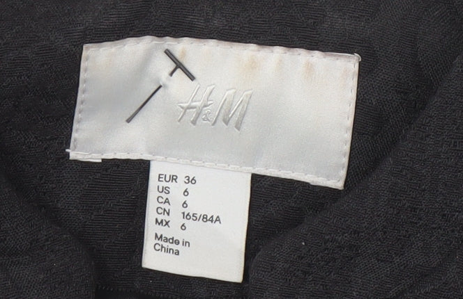 Womens UK Size 8 H&M Black Basic Jacket