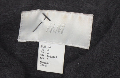 Womens UK Size 8 H&M Black Basic Jacket
