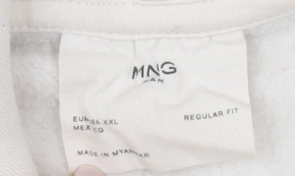 MNG Men's Ivory Pullover Hoodie, 2XL, Regular Fit
