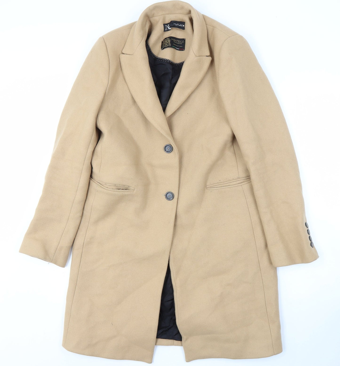 Zara Men's Beige Long Classic Overcoat S
