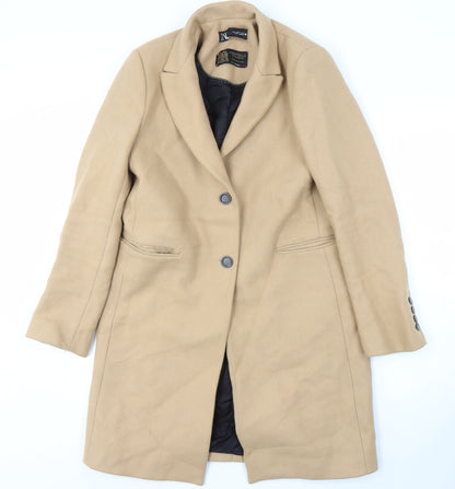 Zara Men's Beige Long Classic Overcoat S