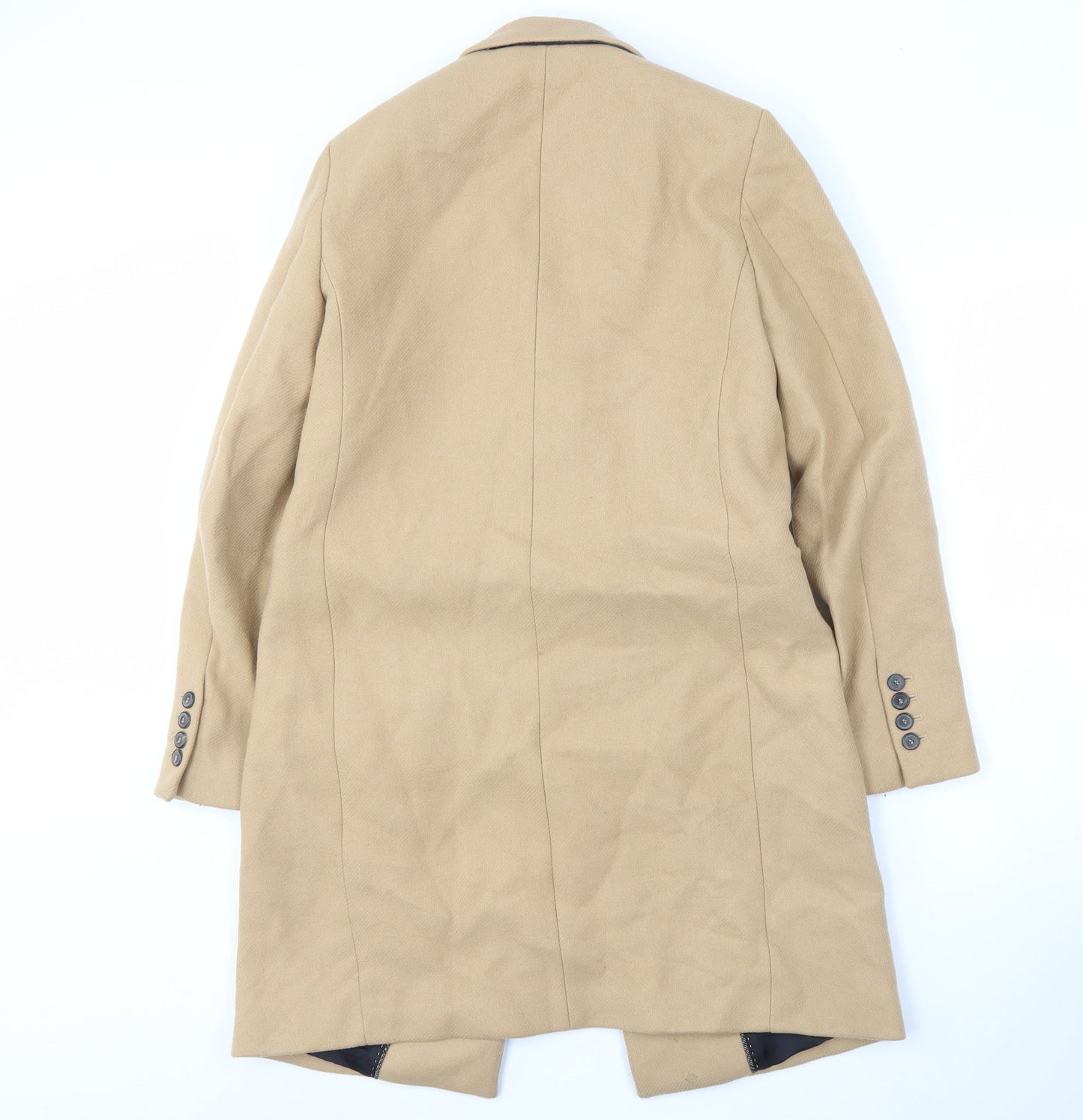 Zara Men's Beige Long Classic Overcoat S