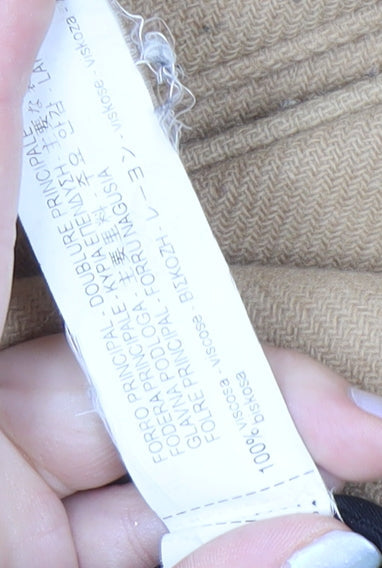 Zara Men's Beige Long Classic Overcoat S