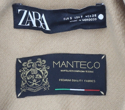 Zara Men's Beige Long Classic Overcoat S