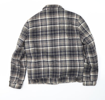 Zara Men's Multicoloured Check Bomber Jacket M