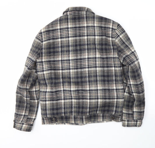Zara Men's Multicoloured Check Bomber Jacket M