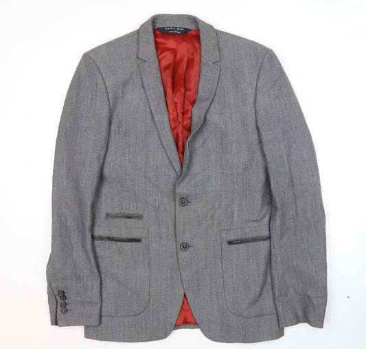 Mens UK Size 40 Zara Man Regular Grey Suit Jacket