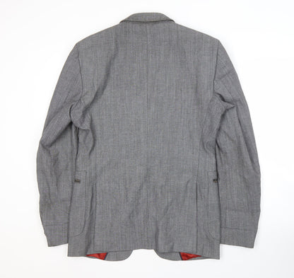 Mens UK Size 40 Zara Man Regular Grey Suit Jacket