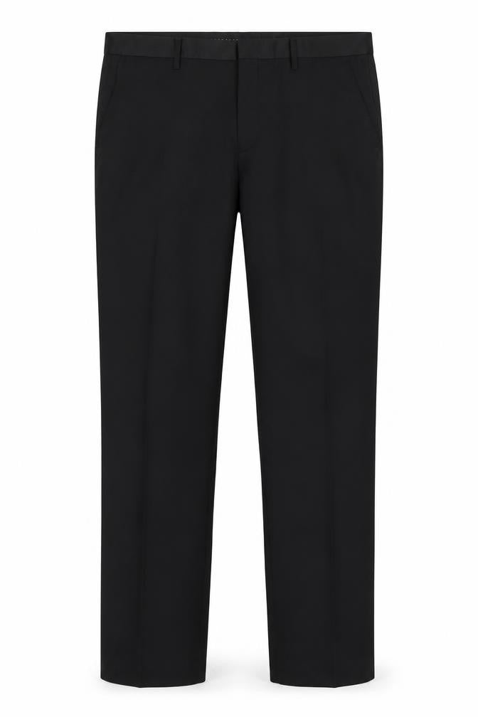 Mens UK Size L White Label Regular Fit  Black Trousers