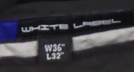 Mens UK Size L White Label Regular Fit  Black Trousers